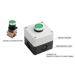 1PCS Momentary Push Button Switch Station Box 1 NO 1 NC ABS One Push Button Control Switch 1PCS Momentary Push Button Switch Station Box 1 NO 1 NC ABS One Push Button Control Switch