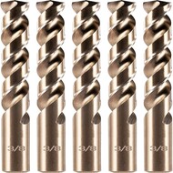 Socoje 3/8" Cobalt Drill Bit(5Pcs) M35 HSS Metal Drill Bit Set for Hard Metal Stainless Steel Cast Iron Socoje 3/8" Cobalt Drill Bit(5Pcs) M35 HSS Metal Drill Bit Set for Hard Metal Stainless Steel Cast Iron