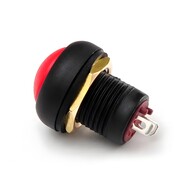 12mm Red Mushroom Head Emergency Stop Push Button Switch Black Plastic Self-locking 12mm Red Mushroom Head Emergency Stop Push Button Switch Black Plastic Self-locking