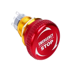 16/19/22mm SOCOJE EMO Metal/Plastic Emergency Stop Push Button Switch with box warning ring