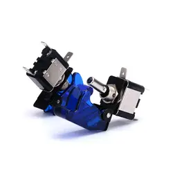 Waterproof LED Illuminated 20A 12V 6P ON-OFF SPST Latching Safety Guard Rocker Toggle Light Switch With Safety Cover