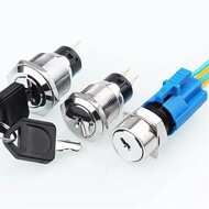 19mm key switch 3pin 6pin 1NO1NC 2NO2NC 3 position 3~250VAC/DC Mechanical button remote control switch 19mm key switch 3pin 6pin 1NO1NC 2NO2NC 3 position 3~250VAC/DC Mechanical button remote control switch