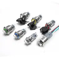 Wholesale Metal key switch 16/19/22mm 1NO1NC 2 NO 2NC 220VAC Illuminated Key Stop Metal Button Switches Wholesale Metal key switch 16/19/22mm 1NO1NC 2 NO 2NC 220VAC Illuminated Key Stop Metal Button Switches