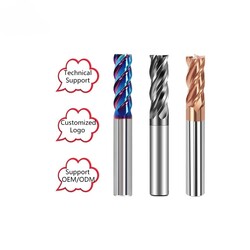 Factory Custom Tungsten Steel Solid Carbide CNC Milling Cutter Tools 4 Flute Square End Mills for Stainless Steel & Cast Iron Factory Custom Tungsten Steel Solid Carbide CNC Milling Cutter Tools 4 Flute Square End Mills for Stainless Steel & Cast Iron