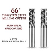 Factory Direct Precise Size High Verticality Tungsten Steel 66° Flat End Milling Cutter Factory Direct Precise Size High Verticality Tungsten Steel 66° Flat End Milling Cutter