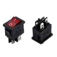 Mini Rectangle 2Pins 3Pins 4Pins Rocker Switches ON-OFF-ON Rocker Switches in Red Black AC 10A 125V 8A 250V Mini Rectangle 2Pins 3Pins 4Pins Rocker Switches ON-OFF-ON Rocker Switches in Red Black AC 10A 125V 8A 250V