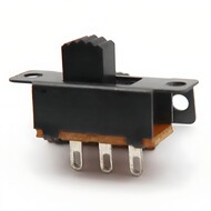 Slide switch 3pins ON OFF with slide button metal base Slide switch 3pins ON OFF with slide button metal base
