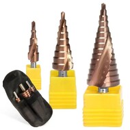 Spiral Flute Cobalt Coated HSS-Co 5% M35 Step Drill Bit Spiral Flute Cobalt Coated HSS-Co 5% M35 Step Drill Bit
