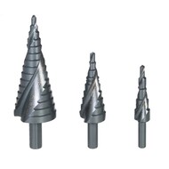 3Pcs Metric Three Flats Shank Spiral Flute HSS Step Drill Bit with Chip-Breaker for Sheet Metal Wood Plastic Drilling 3Pcs Metric Three Flats Shank Spiral Flute HSS Step Drill Bit with Chip-Breaker for Sheet Metal Wood Plastic Drilling