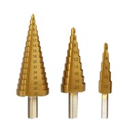 3Pcs Unibit Titanium Brocas Broca Escalonada Para De Metal Cone Shape HSS Step Drill Bit Set for Metal Tube Sheet Drilling 3Pcs Unibit Titanium Brocas Broca Escalonada Para De Metal Cone Shape HSS Step Drill Bit Set for Metal Tube Sheet Drilling