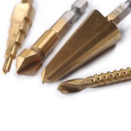 Golden color Pagoda Drill  Titanium Step Drill Bits for Cutting Tools 4pcs   Golden color Pagoda Drill  Titanium Step Drill Bits for Cutting Tools 4pcs