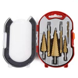 6Pcs Step Drill Bit Saw Drill Bit Set Titanium Milling Cutter 4-12 4-20 4-32mm 3 6 8mm For Woodworking Metal Core Hole Opener 6Pcs Step Drill Bit Saw Drill Bit Set Titanium Milling Cutter 4-12 4-20 4-32mm 3 6 8mm For Woodworking Metal Core Hole Opener