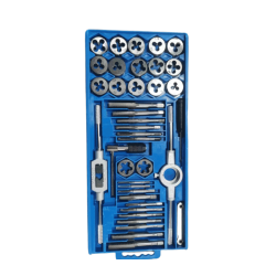 Tap And Die Set High Speed Steel  M3-M12 Tap Wrenches And Die Set Hand Taps And Round Die Set Metric Standard 40 Pcs Per Set Tap And Die Set High Speed Steel  M3-M12 Tap Wrenches And Die Set Hand Taps And Round Die Set Metric Standard 40 Pcs Per Set