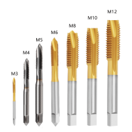 M8*1.25mm Titanium Coated Spiral Point Tap for Sale M8*1.25mm Titanium Coated Spiral Point Tap for Sale