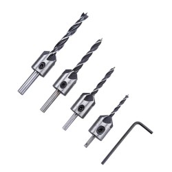 Countersink Drill Bit Set Chamfer Drill 4pcs 3mm-6mm   Countersink Drill Bit Set Chamfer Drill 4pcs 3mm-6mm