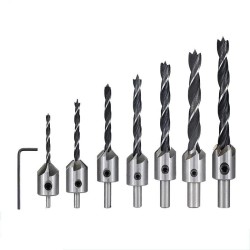 3mm-10mm  Countersink Drill Bit Set Reamer Woodworking Chamfer Drill 7PCS  3mm-10mm  Countersink Drill Bit Set Reamer Woodworking Chamfer Drill 7PCS