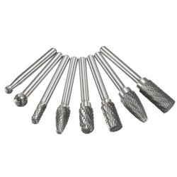 Carbide Rotary Burr Set 1/4 Inch Shank File Power Tool 8pcs  Carbide Rotary Burr Set 1/4 Inch Shank File Power Tool 8pcs