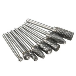 Carbide Rotary Burr Set 1/4 Inch Shank File Power Tool 8pcs  Carbide Rotary Burr Set 1/4 Inch Shank File Power Tool 8pcs