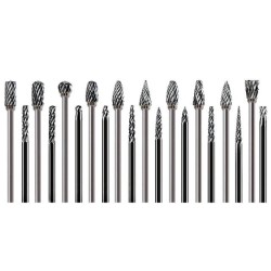 Carbide Burr Set Compatible with Dremel 1/8 Shank 20PCS Carbide Burr Set Compatible with Dremel 1/8 Shank 20PCS