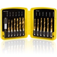 M3-M10 Metric Screw Thread Tap Drill Bits Set Hex Shank Drill Bit Hand Tools with Joint Rod 13pcs M3-M10 Metric Screw Thread Tap Drill Bits Set Hex Shank Drill Bit Hand Tools with Joint Rod 13pcs