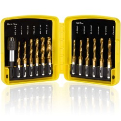 M3-M10 Metric Screw Thread Tap Drill Bits Set Hex Shank Drill Bit Hand Tools with Joint Rod 13pcs M3-M10 Metric Screw Thread Tap Drill Bits Set Hex Shank Drill Bit Hand Tools with Joint Rod 13pcs