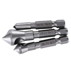 Countersink Drill Bit  Deburring Drill Bit Woodworking Metal Tool 3pcs  Countersink Drill Bit  Deburring Drill Bit Woodworking Metal Tool 3pcs