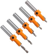Carbide Tip 8mm Shank HSS Woodworking Countersink drill Bit Set for Wood Milling Cutter 5Pcs  Carbide Tip 8mm Shank HSS Woodworking Countersink drill Bit Set for Wood Milling Cutter 5Pcs
