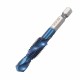 Socoje 6pcs M3-M10 Combination Drill Tap Bit Set  6542 Blue Nano Coated Deburr Countersink Drill Bits