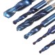 Socoje 6pcs M3-M10 Combination Drill Tap Bit Set  6542 Blue Nano Coated Deburr Countersink Drill Bits