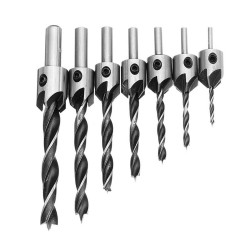 5 Flute Countersink Drill Bit Set Reamer Woodworking 3-10mm Chamfer Drill Bits 7pcs   5 Flute Countersink Drill Bit Set Reamer Woodworking 3-10mm Chamfer Drill Bits 7pcs