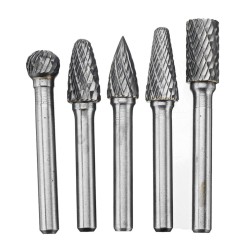 6mm Shank Tungsten Carbide Burr Rotary Cutter file Set Engraving Tool 5pcs  6mm Shank Tungsten Carbide Burr Rotary Cutter file Set Engraving Tool 5pcs