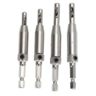 Self Centering Hinge Drill Bit Set for Hinges Drawer Guides Hole Saw Cutter 4Pcs  Self Centering Hinge Drill Bit Set for Hinges Drawer Guides Hole Saw Cutter 4Pcs