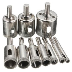 6-32mm Diamond Hole Saw Drill Bit for Glass Ceramic Marble 10pcs  6-32mm Diamond Hole Saw Drill Bit for Glass Ceramic Marble 10pcs
