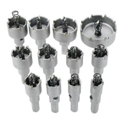15mm-50mm Hole Saw Cutter Alloy Drill Bit Set for Wood Metal Cutting 12pcs  15mm-50mm Hole Saw Cutter Alloy Drill Bit Set for Wood Metal Cutting 12pcs