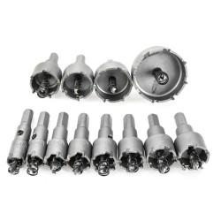 15mm-50mm Hole Saw Cutter Alloy Drill Bit Set for Wood Metal Cutting 12pcs  15mm-50mm Hole Saw Cutter Alloy Drill Bit Set for Wood Metal Cutting 12pcs