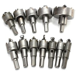 15mm-50mm Hole Saw Cutter Alloy Drill Bit Set for Wood Metal Wood Cutting 12pcs  15mm-50mm Hole Saw Cutter Alloy Drill Bit Set for Wood Metal Wood Cutting 12pcs