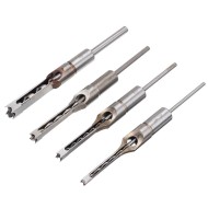 Square Hole Drill Bits Woodworking Auger 1/4 to 1/2 Inch Tool Set 4pcs  Square Hole Drill Bits Woodworking Auger 1/4 to 1/2 Inch Tool Set 4pcs