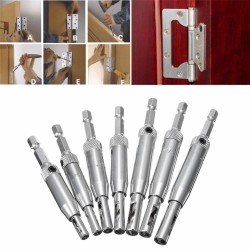 Self Centering Hinge Drill Bit Door Window Cabinet Woodworking Hole Puncher 7pcs Self Centering Hinge Drill Bit Door Window Cabinet Woodworking Hole Puncher 7pcs