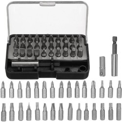 31PCS Drill Bits Set with PH PZ SL H T Sizes and 60mm Extension Rod in Durable Plastic Case Versatile Heavy-Duty and Ideal 31PCS Drill Bits Set with PH PZ SL H T Sizes and 60mm Extension Rod in Durable Plastic Case Versatile Heavy-Duty and Ideal