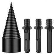 32/42mm Round/Square/Hexagonal Shank Firewood Drill Bit Splitter Wood Split Cone Drill Bit For Tree Cutting 4Pcs  32/42mm Round/Square/Hexagonal Shank Firewood Drill Bit Splitter Wood Split Cone Drill Bit For Tree Cutting 4Pcs