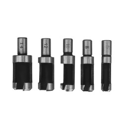 5PCS Wood Plug Cutter Cutting Tool Drill Bit Set Straight 6mm/8mm/10mm/12mm/14mm Woodworking Cork Drill 5PCS Wood Plug Cutter Cutting Tool Drill Bit Set Straight 6mm/8mm/10mm/12mm/14mm Woodworking Cork Drill