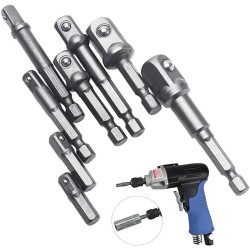 8PCS Set Of Electric Screw Wind Batch Conversion Joint Transfer Rod 1/2 Screwdriver Square Head 3/8 1/4 Hexagonal Rod 8PCS Set Of Electric Screw Wind Batch Conversion Joint Transfer Rod 1/2 Screwdriver Square Head 3/8 1/4 Hexagonal Rod
