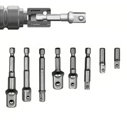 8PCS Set Of Electric Screw Wind Batch Conversion Joint Transfer Rod 1/2 Screwdriver Square Head 3/8 1/4 Hexagonal Rod 8PCS Set Of Electric Screw Wind Batch Conversion Joint Transfer Rod 1/2 Screwdriver Square Head 3/8 1/4 Hexagonal Rod