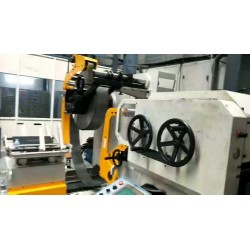 Three in One Machinery NC Steel Sheet Metal Coil Uncoiling Straightening Servo Feeder For Die Cutting Press Three in One Machinery NC Steel Sheet Metal Coil Uncoiling Straightening Servo Feeder For Die Cutting Press