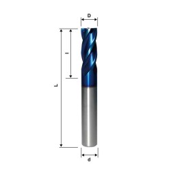 1.5mm, 1/16", 4 Flute, Socoje Solid Carbide End Mill, Hardened Material, NB, HRC65, 35°, Made In China 1.5mm, 1/16", 4 Flute, Socoje Solid Carbide End Mill, Hardened Material, NB, HRC65, 35°, Made In China