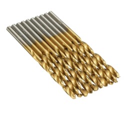 High Speed Steel Drill Bit Straight Shank Twist Drill Bit Tool Set 10*1mm+10*1.5mm+10*2mm+10*2.5mm+10*3mm High Speed Steel Drill Bit Straight Shank Twist Drill Bit Tool Set 10*1mm+10*1.5mm+10*2mm+10*2.5mm+10*3mm
