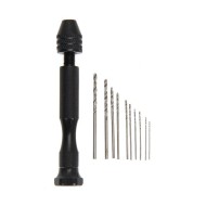 11Pcs Precision Pin Vise Micro Mini Hand Twist Drill Bits Set for Metal Wood Jewelry Delicate DIY 11Pcs Precision Pin Vise Micro Mini Hand Twist Drill Bits Set for Metal Wood Jewelry Delicate DIY