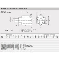 23B0320020XP Ø32mm 20mm Socoje stroke Compact Stopper Pneumatic Cilinder 1pc 23B0320020XP Ø32mm 20mm Socoje stroke Compact Stopper Pneumatic Cilinder 1pc