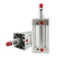 SI Series Stable Performance Silver Aluminum Alloy Air Standard Pneumatic Cylinder 10 units SI Series Stable Performance Silver Aluminum Alloy Air Standard Pneumatic Cylinder 10 units