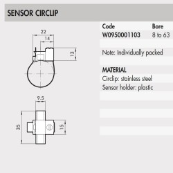 W0950001103 Universal 8-63mm cylinder switch mounting W0950001103 Universal 8-63mm cylinder switch mounting